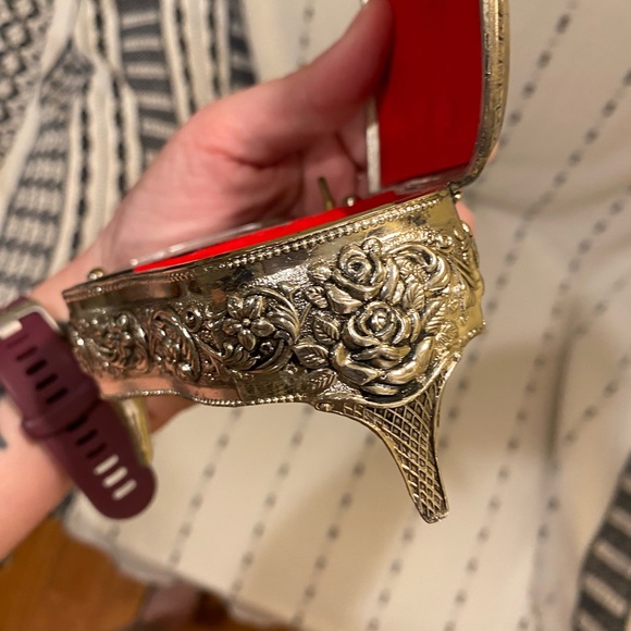 Silver Plated Angel Cherub Flowers Grand Piano Music Trinket Box Made in Japan - Picture 5 of 5